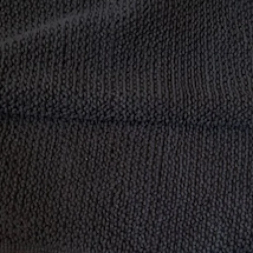 CB2 100% Cotton En Pointe Black Bath Runner 24 x 60in